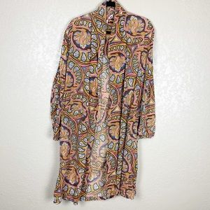 Vintage paisley long line cardigan